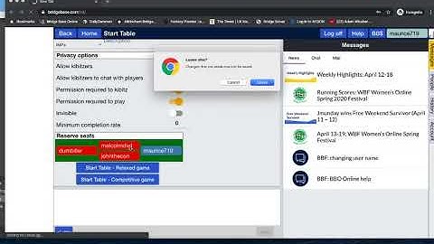 Setting up a Team Match on BBO if you don