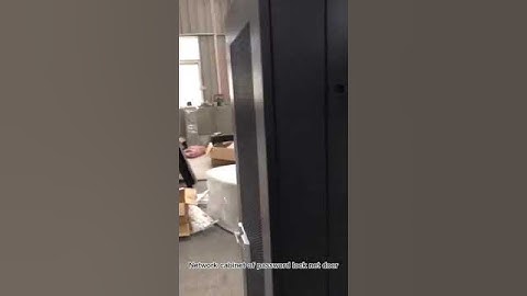 Network cabinet with password lock