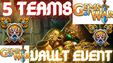 TOP 5 BEST VAULT EVENT TEAMS | Gems of War Vault Event Guide 2021 | Fastest Vault Key & Gnome team