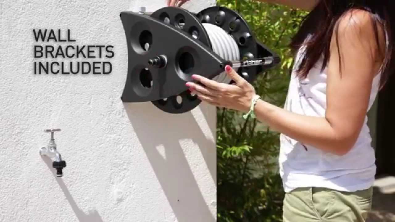 Claber Kiros Wall-Mounted Portable Hose Reel 
