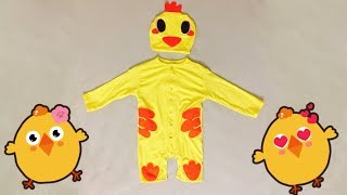 DIY - Sewing Baby Chicken Bodysuit With Hat (Part 2/2: Sew Bodysuit)