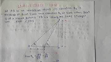 Find height of a distant object by triangulation method INACCESSIBLE CASE