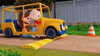 Wheels On The Bus Goes Round and Round - Kids Songs and Nursery Rhymes