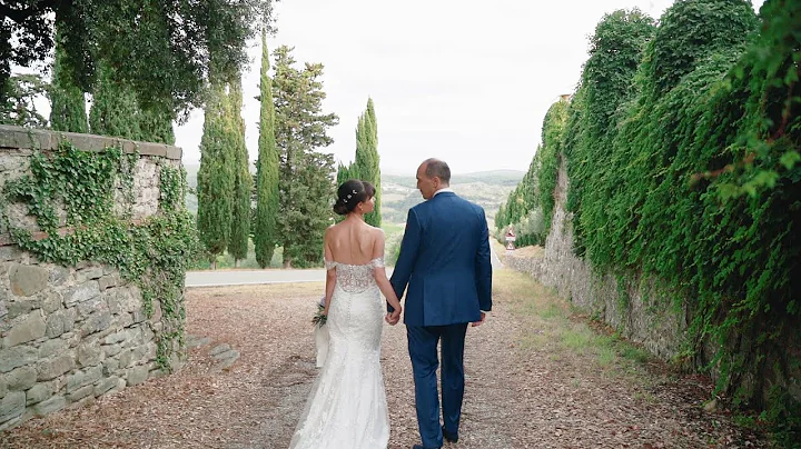 Emotional destination wedding in Tuscany in Radda in Chianti. Jeanette & Runar Wedding highlights