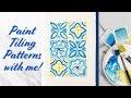 Paint with me | Watercolour Square Tile Designs