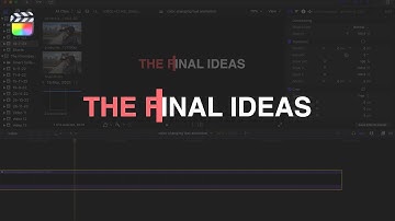 Colour Changing Text Animation In Final Cut Pro X | The Final Ideas