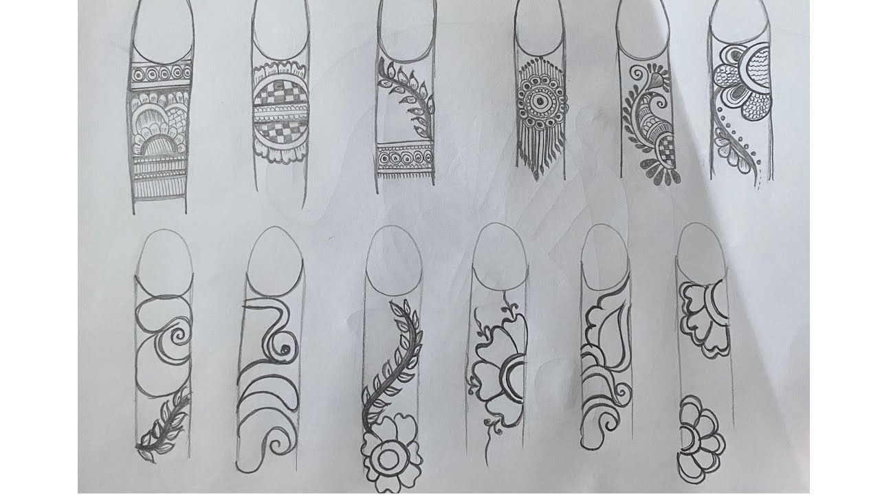 Sample Finger Design Finger designs (outline) - YouTube