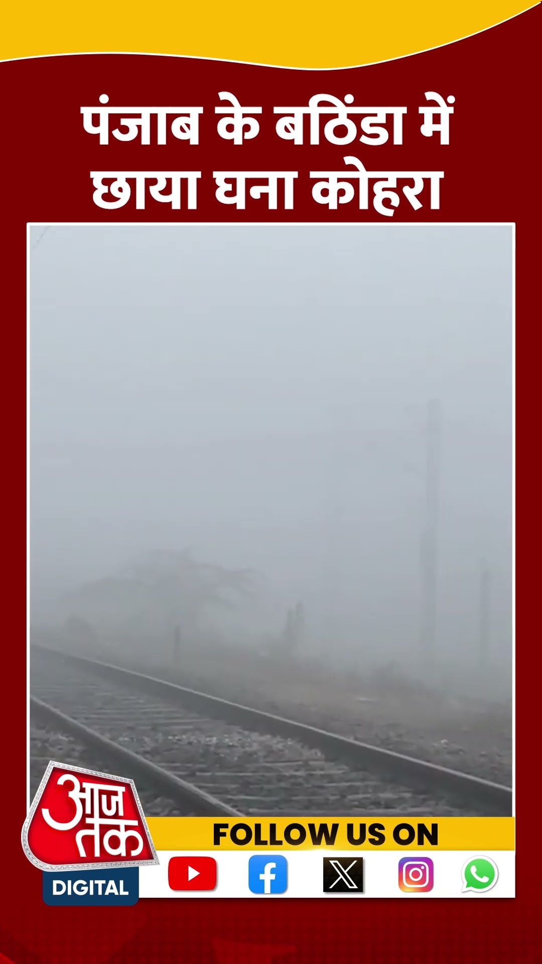 Weather: Punjab के Bathinda में छाया घना कोहरा | #shorts #shortvideo