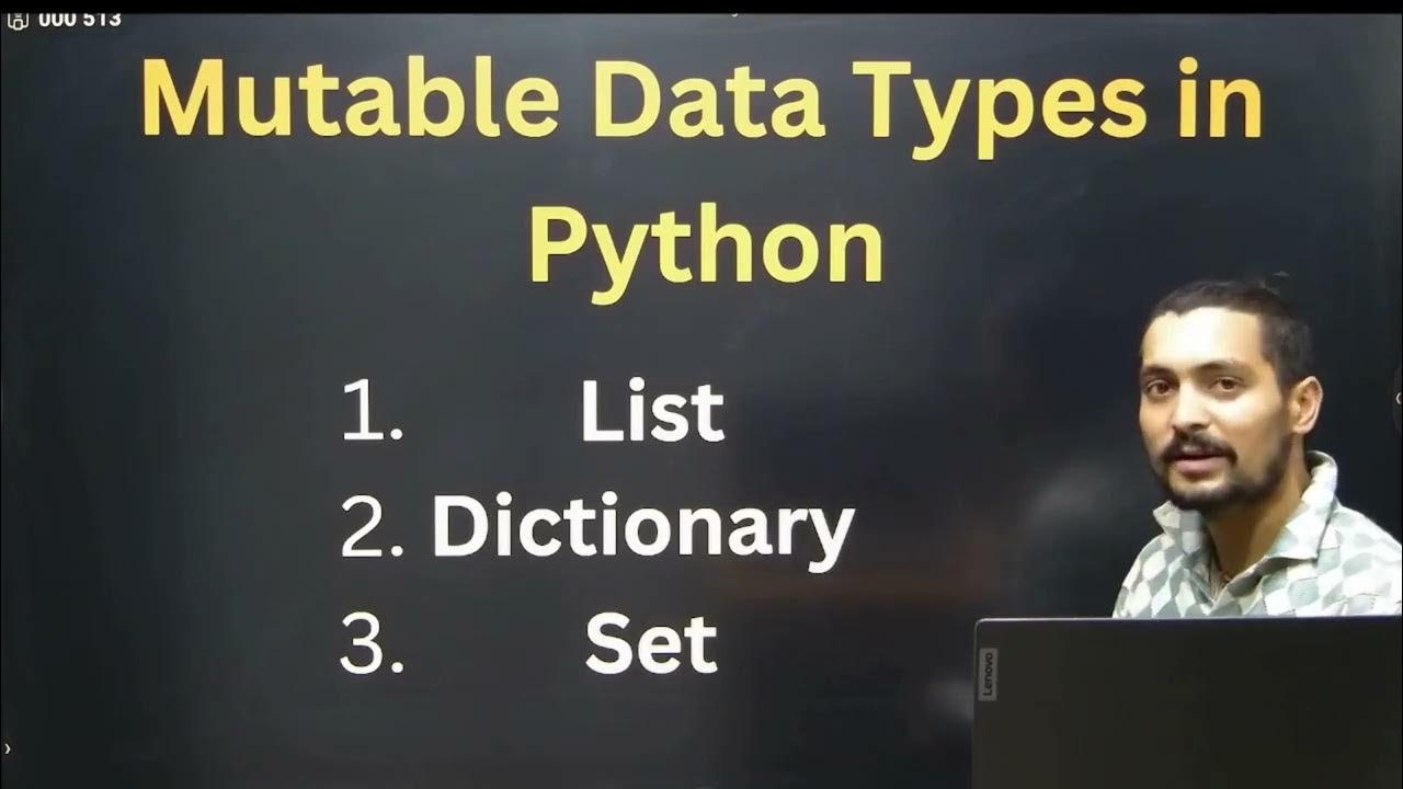 Mutable & Immutable Data Types || Python for Data Science - YouTube