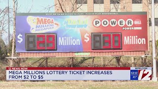 Mega Millions lottery ticket increases in price