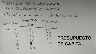 Presupuesto de capital