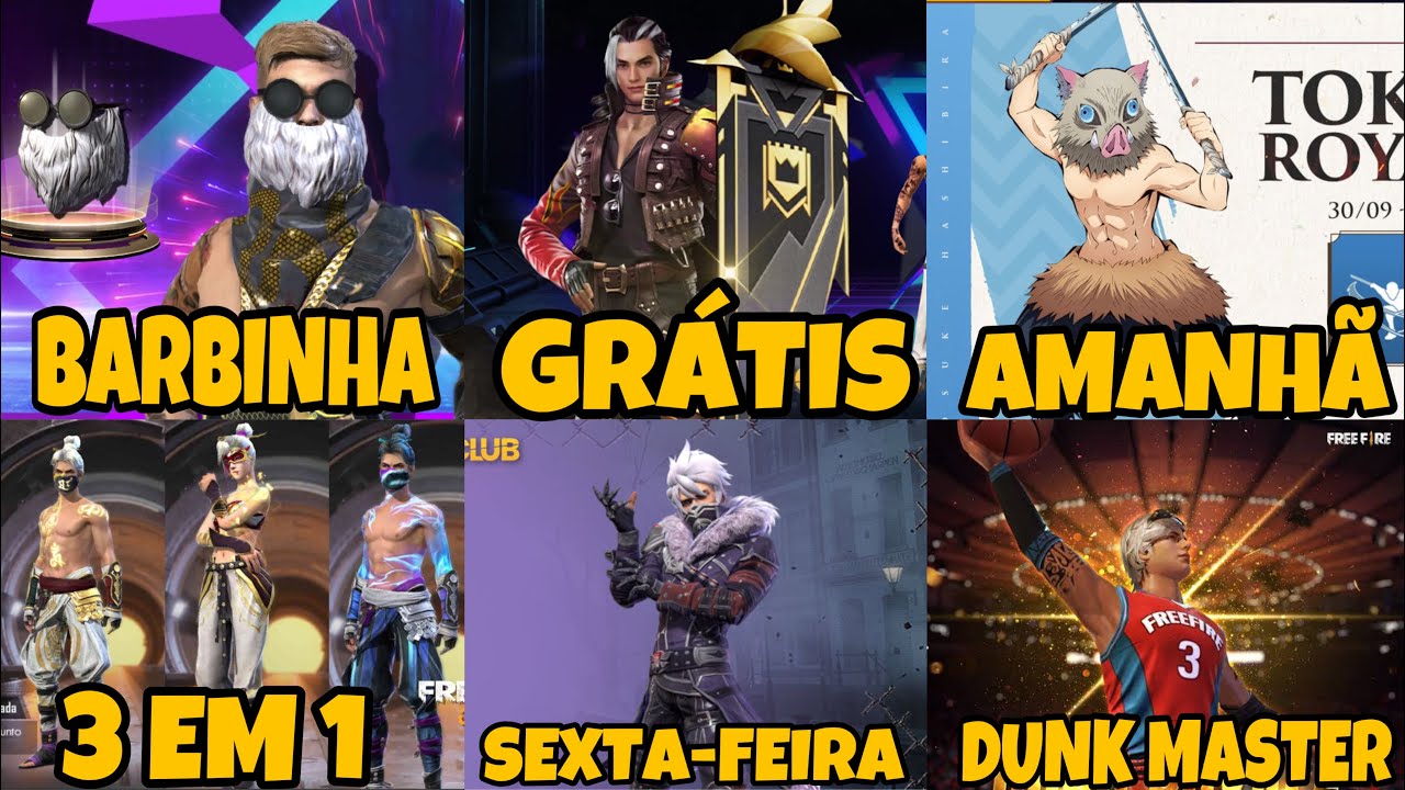 BARBINHA DE VOLTA AO FREE FIRE?-BANDEIRÃO,NOVA SKIN,INCUBADORA 3 EM 1  FF,SOMBRA ROXA,DUNK MASTER!! 