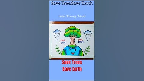 How to draw save trees save earth #shorts #savetrees #drawing