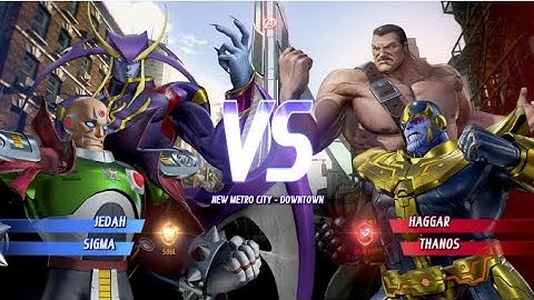 MARVEL VS. CAPCOM: INFINITE Jedah and Sigma vs Haggar and Thanos