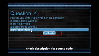 Basic Quiz App in Javascript (with source code)