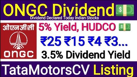 ONGC Share Dividend HUDCO Tata Motors CV Share Listing VI Share RVNL Stock Finshots