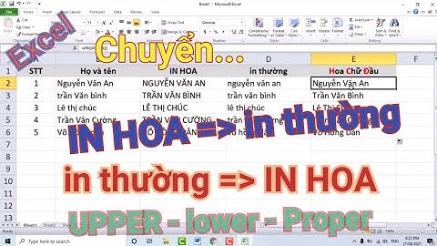 Hướng dẫn đổi chữ hoa thành chữ thường trên excel năm 2024