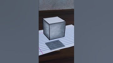 Floating Cube illusion drawing | easy 3d drawing | 3D illusion | How to draw 3D optical illusion
