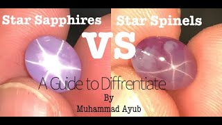 How to Differentiate Star Sapphire & Star Spinel just by Star Appearance! Gems Identification