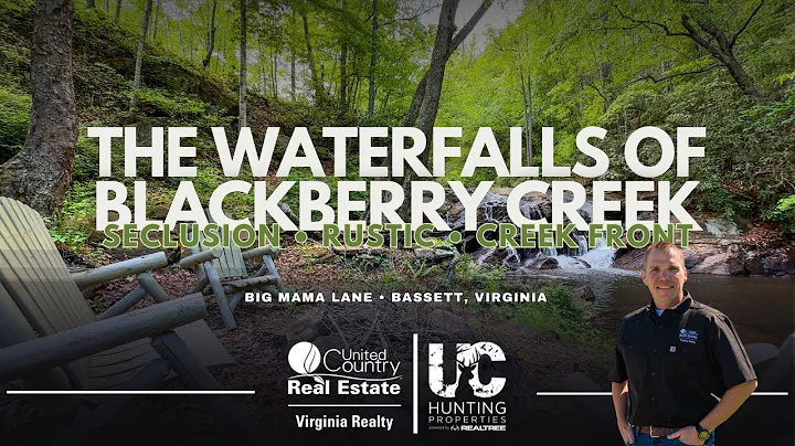 Waterfall Property For Sale in Virginia  | 18 Acres Cabin & Creek | Bassett VA