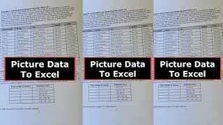 Data from an image into Excel in Seconds: No manual excel data table screenshot 1