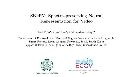 [ECCV 2024] SNeRV: Spectra-preserving Neural Representation for Video