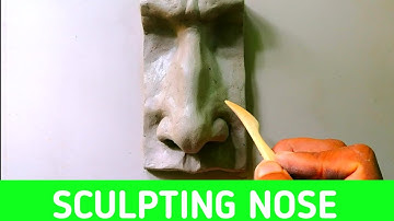 Sculpting nose in clay | How to sculpt nose | clay tutorial | The human nose | Sculpting  clay Demo