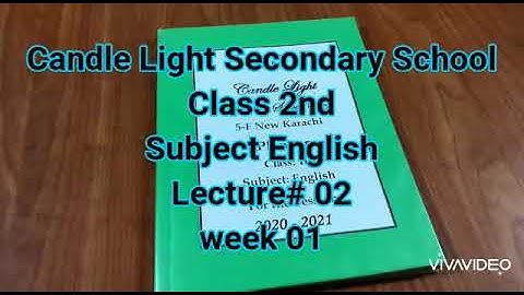 Class II, English , week01,Lecture #02
