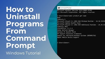 How to Uninstall Programs From Command Prompt in Windows 10