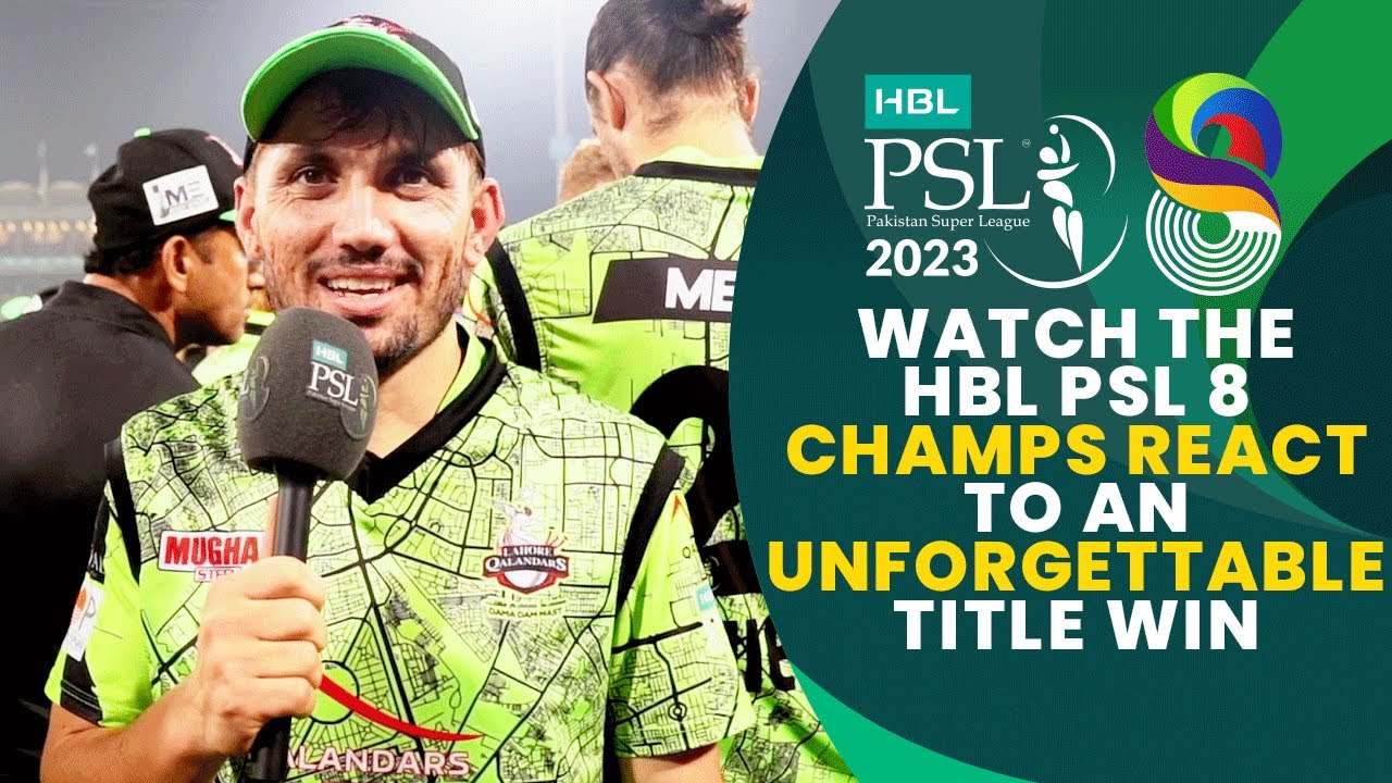 Watch the HBL PSL 8 Champs React To An Unforgettable Title Win HBL PSL 8 MI2A