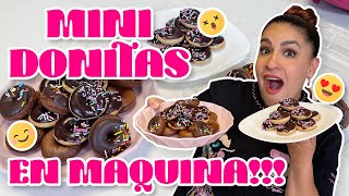 Mini Donitas en maquina!!🍩🍩 / Donitas para vender!!🤑🤑 / Mini Donitas de solo $1 peso 😱😱