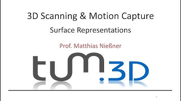 3D Scanning & Motion Capture: 2. Surface Representations