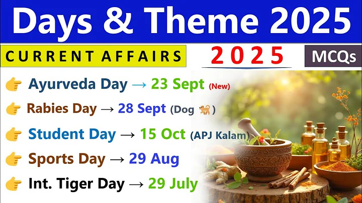 DAYS & THEME 2025 | CURRENT AFFAIRS 2025 | IMPORTANT DAYS & THEME 2025 | SSC, GROUP D, STATE PSC |