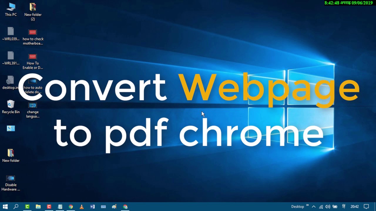 Convert webpage to pdf chrome youtube