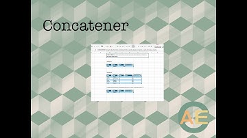 Tâche de base Excel Partie 1 - Concatener