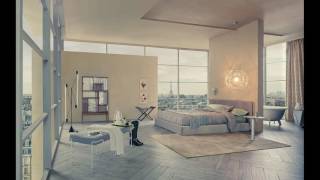 Open plan bedroom and bathroom designs