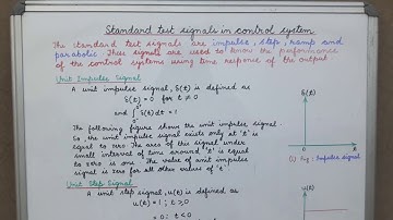 Standard Test signals used in Control System