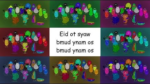 dumb ways to die 8 colors in one video normal & reversed with lyrics