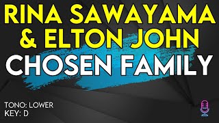 Download Lagu Rina Sawayama \u0026 Elton John - Chosen Family - Karaoke Instrumental - Lower MP3