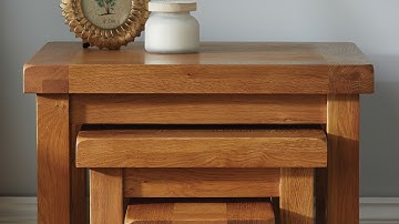 Country Oak Nest of 3 Tables