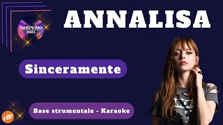 SINCERAMENTE - Annalisa (KARAOKE) #sanremo2024