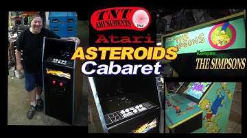 #1039 Atari ASTEROIDS Cabaret Mini Arcade Video Game-restored Konami SIMPSONS-TNT Amusements