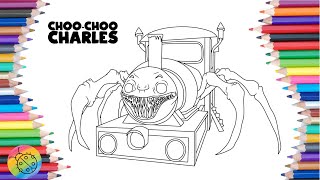 CHOO CHOO CHARLES coloring pages  Colorindo Choo-Choo Charles 