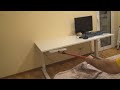 Adjustable desk SLANGERUP 80x160 White Unboxing, Assembly and Test