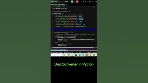 "Build a Simple Unit Converter App in Python Tkinter: Length, Temperature & Weight Conversions"