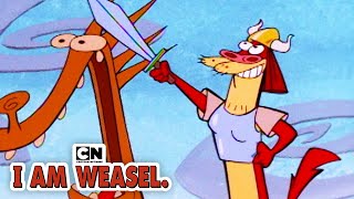 Weasel Tries To Be a Viking | I am Weasel | Cartoon Network