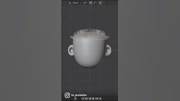 making black hair in #blender #3dart #3d #shorts #art #blender3d