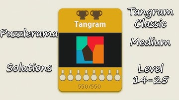 Puzzlerama Solutions - Tangram Classic Medium ( Level 14-25 )