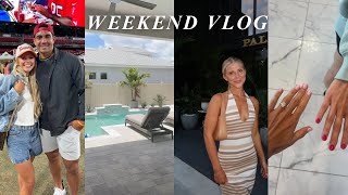 VLOG: baby shower, shopping haul, draft party, nail appt, girls dinner date, house warming party