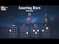 Counting stars  ukulele play along am c g f and dm